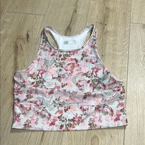 Lole Floral Print Racerback cropped tank